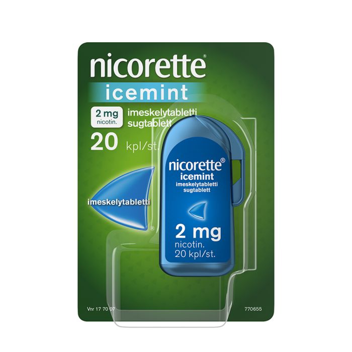 NICORETTE ICEMINT imeskelytabletti, puristettu 2 mg 20 kpl kuva 7