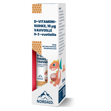 Nordaid 10 mikrog D-vitamiinisuihke vauvoille 30 ml