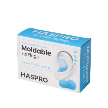 Haspro MOLDABLE silikonikorvatulpat sininen 6 paria
