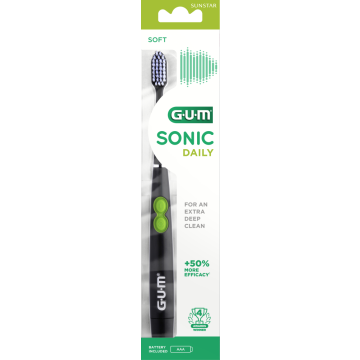 GUM Sonic Daily paristohammasharja sis. paristo musta 1 kpl