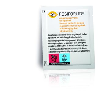 Posiforlid puhdistuspyyhkeet silmäluomille 20 ml