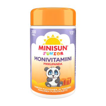 Minisun Monivitamiini Toffee Pikkupanda 200 kpl