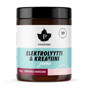 Puhdistamo Elektrolyytti & Kreatiini -jauhe Kirsikka-Vadelma 100 g