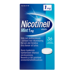 NICOTINELL MINT imeskelytabletti 1 mg 36 fol