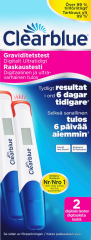 Clearblue raskaustesti Digital Ultra Early 2 kpl